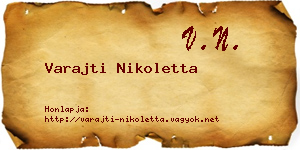 Varajti Nikoletta névjegykártya